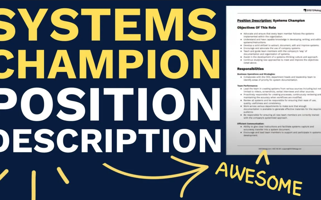 Systems Champion Position Description (Download)
