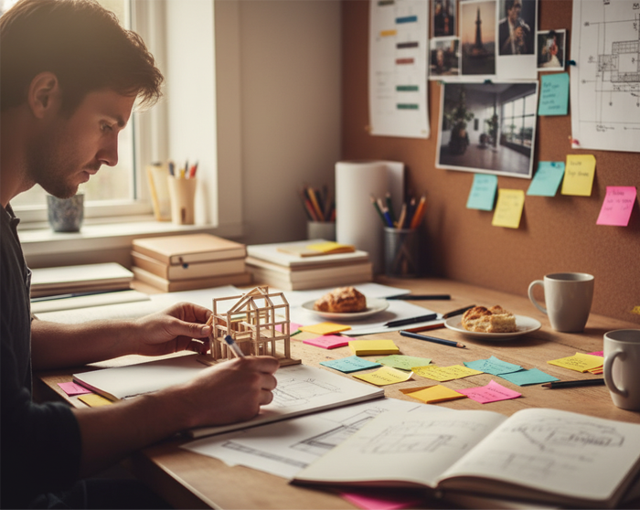 working in creative space