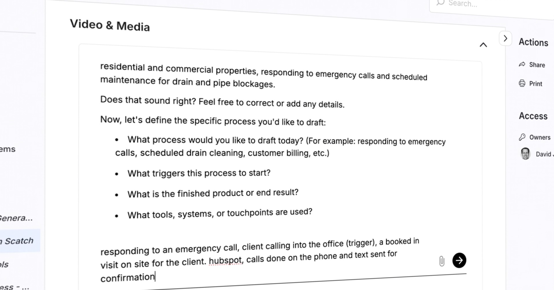 draft process from scratch