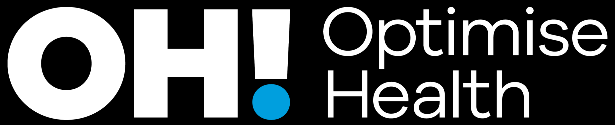 Optimise Health black bg logo