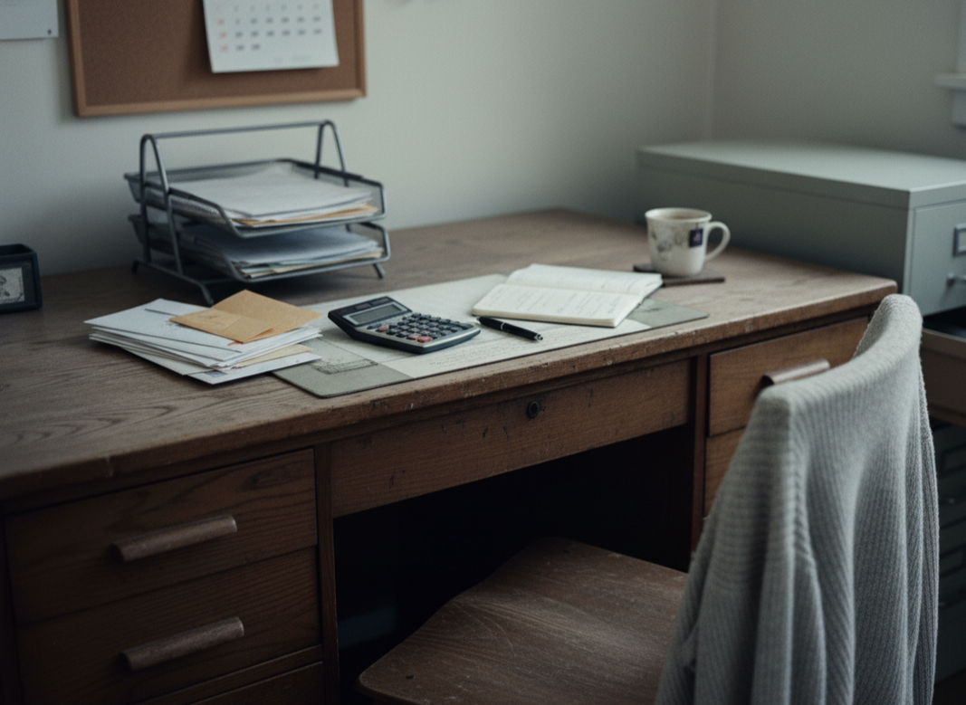 bookkeeper desk