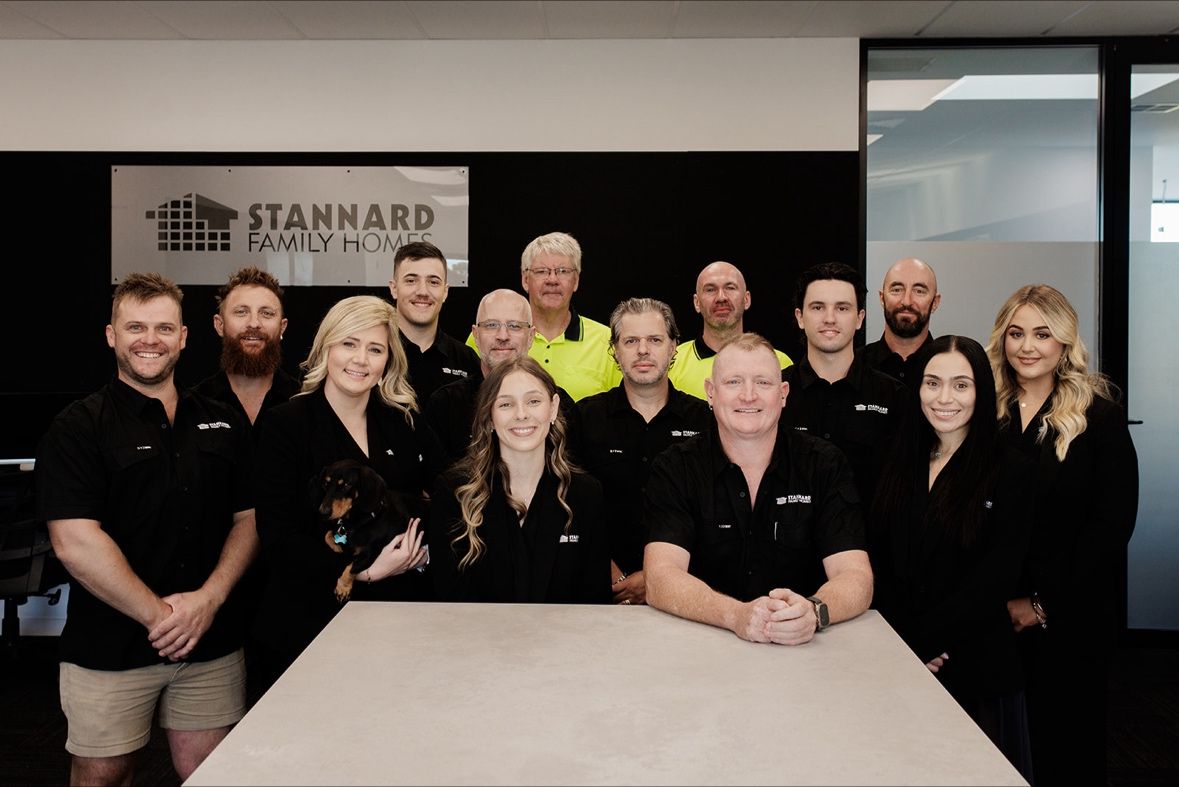 The Stannard Family Homes team including Ryan and Eryn at their Adelaide office