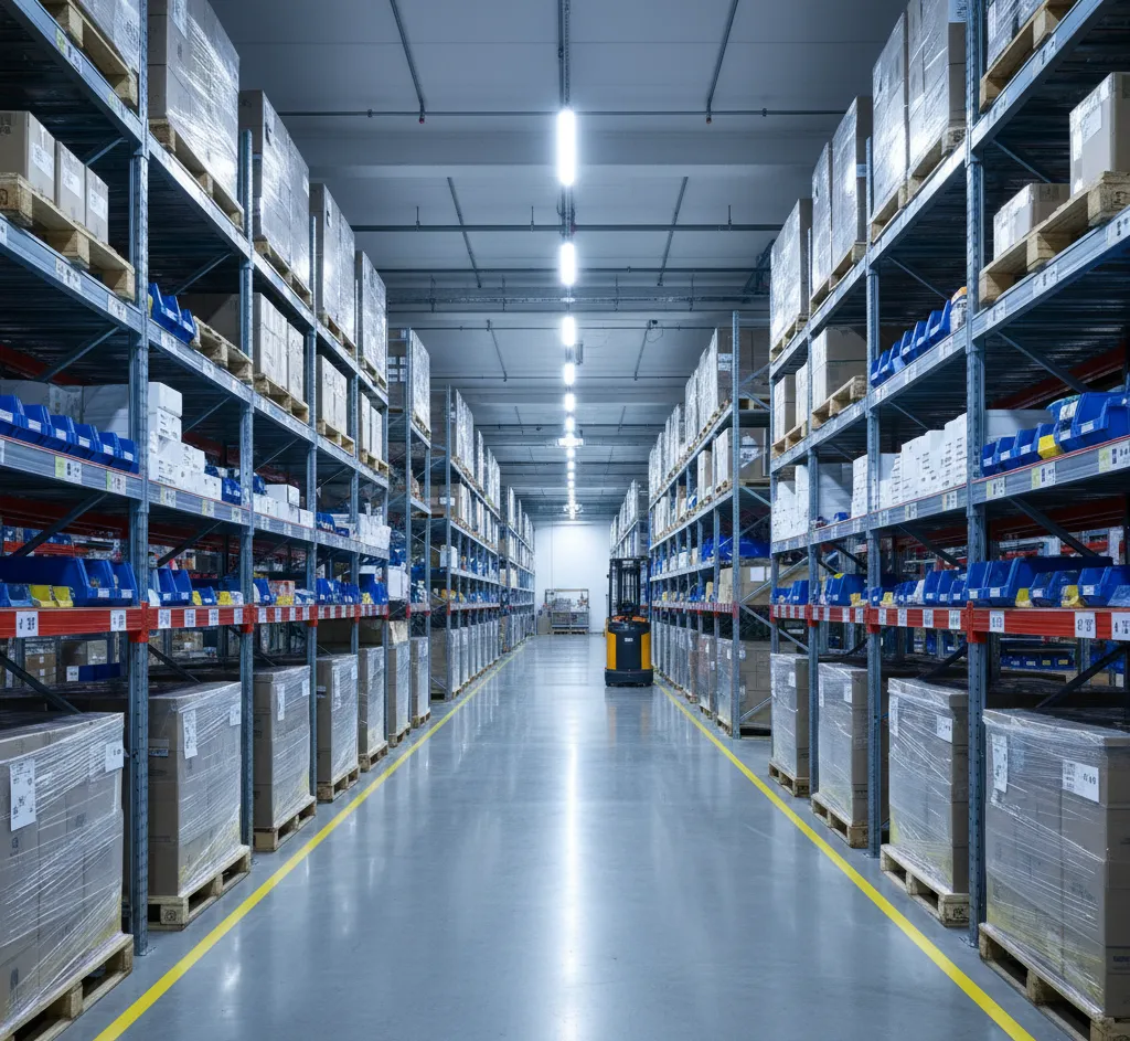 tidy warehouse aisles